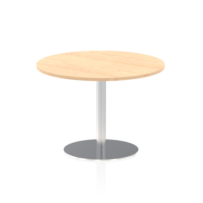 Italia Round Poseur Table Silver Leg - Image 28
