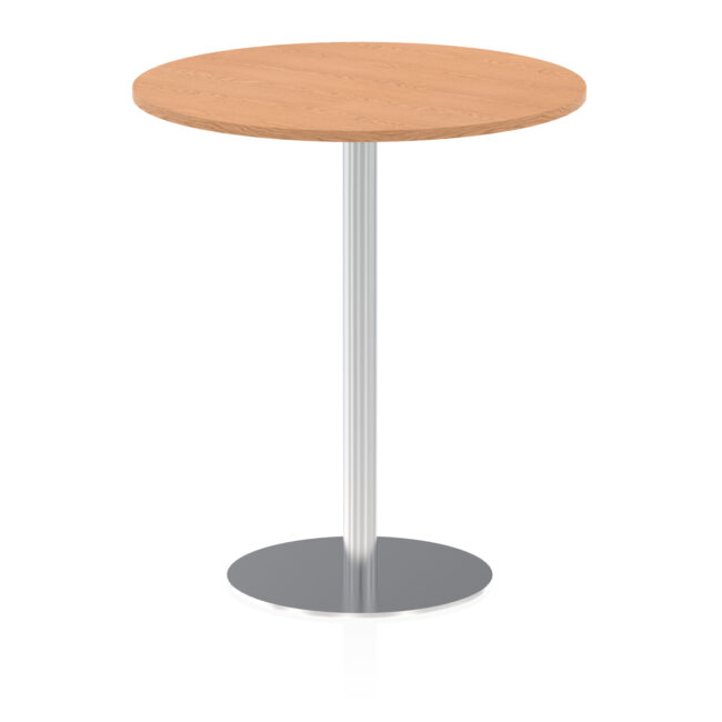 Italia Round Poseur Table Silver Leg - Image 35