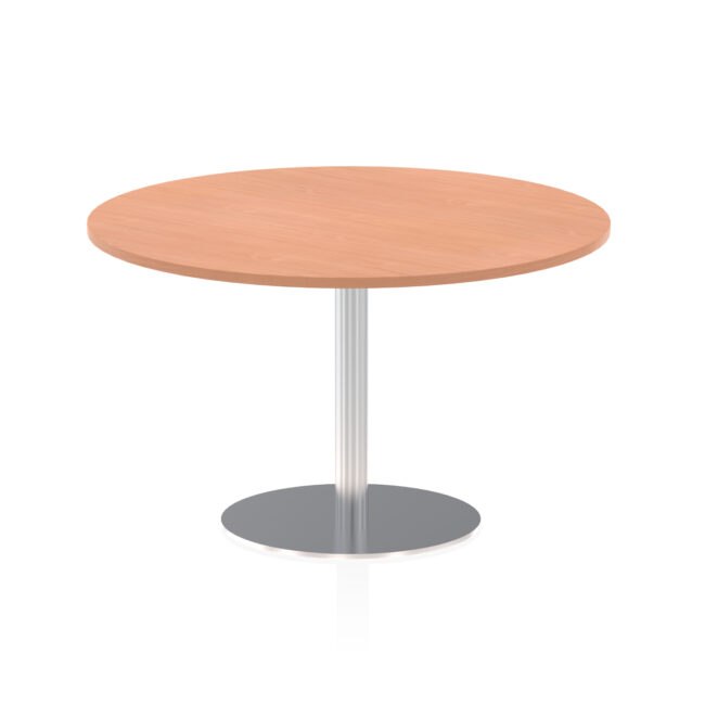 Italia Round Poseur Table Silver Leg - Image 37