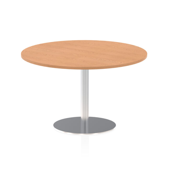 Italia Round Poseur Table Silver Leg - Image 41