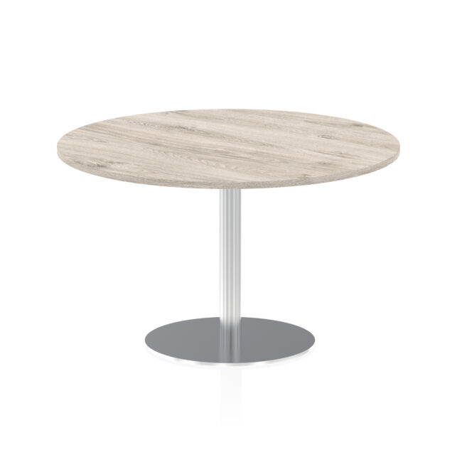 Italia Round Poseur Table Silver Leg - Image 42