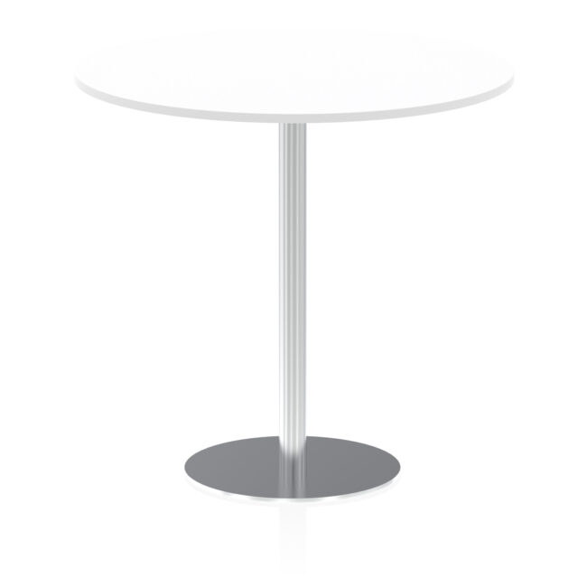 Italia Round Poseur Table Silver Leg - Image 45