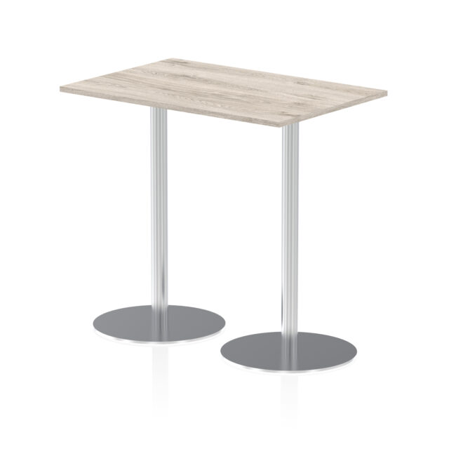 Italia Rectangular Poseur Table Silver Leg - Image 12