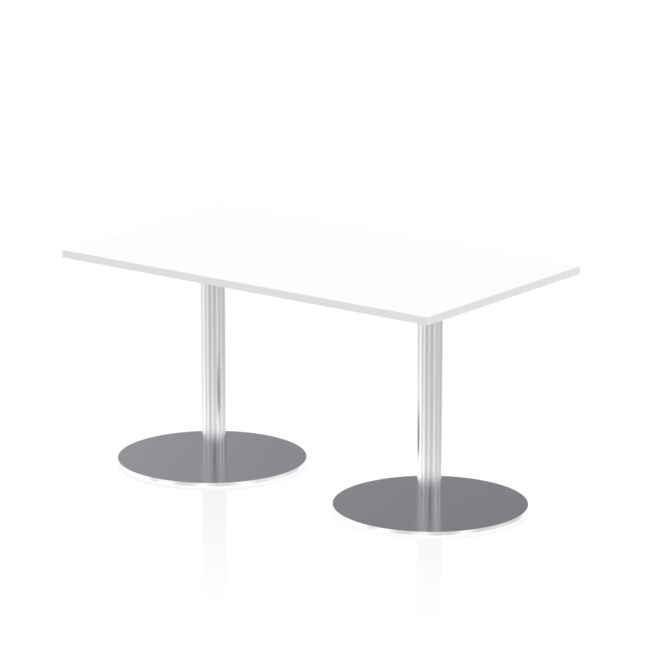 Italia Rectangular Poseur Table Silver Leg - Image 15