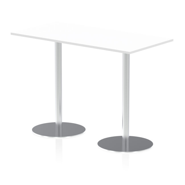 Italia Rectangular Poseur Table Silver Leg - Image 33