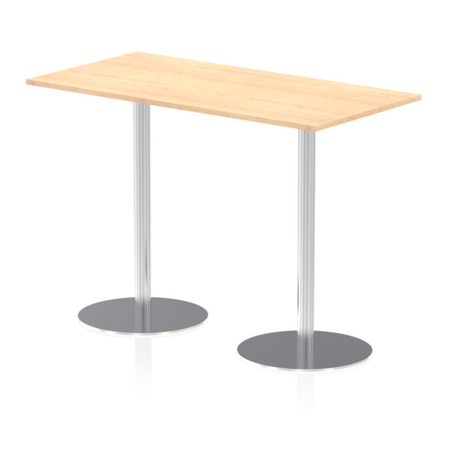 Italia Rectangular Poseur Table Silver Leg - Image 34