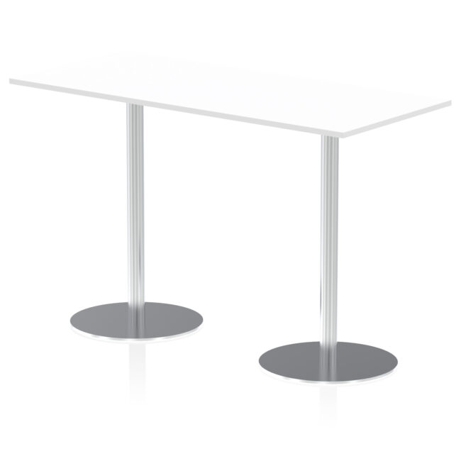 Italia Rectangular Poseur Table Silver Leg - Image 45