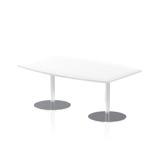 Italia High Gloss Boardroom Table Silver Leg - Image 2