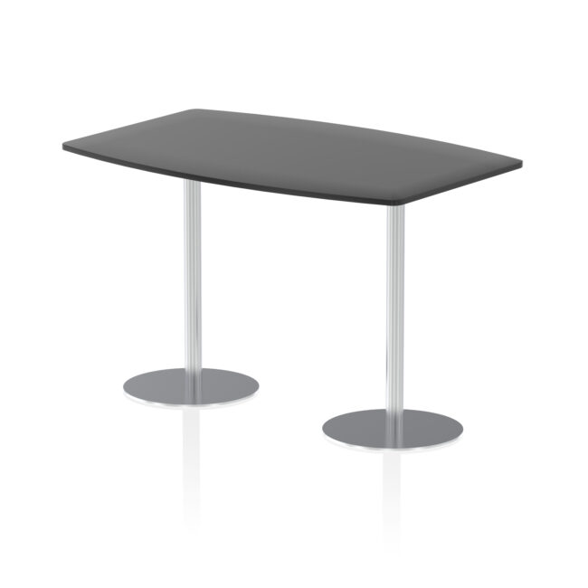 Italia High Gloss Boardroom Table Silver Leg - Image 3