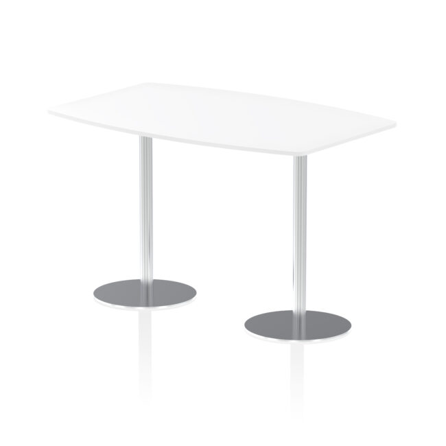 Italia High Gloss Boardroom Table Silver Leg - Image 4