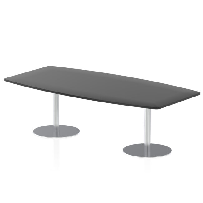 Italia High Gloss Boardroom Table Silver Leg - Image 5