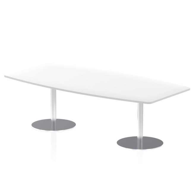 Italia High Gloss Boardroom Table Silver Leg - Image 6
