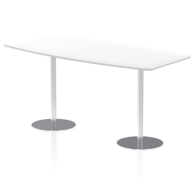 Italia High Gloss Boardroom Table Silver Leg - Image 8