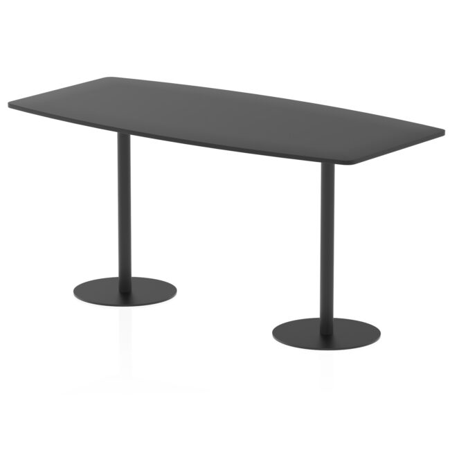 Italia High Gloss Boardroom Table Black Leg - Image 7