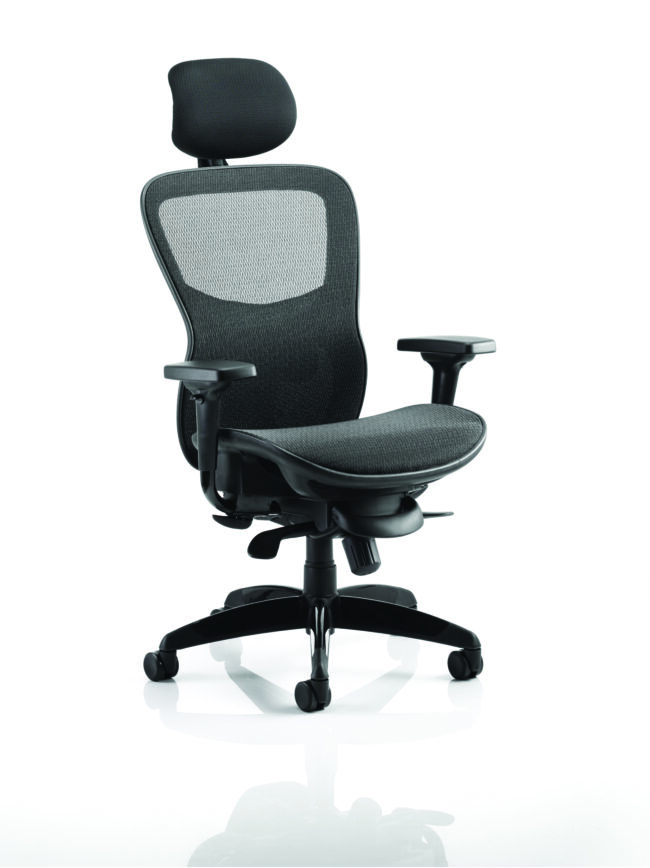 Stealth Shadow High Mesh Back Ergonomic Posture Chair with Arms - Image 9