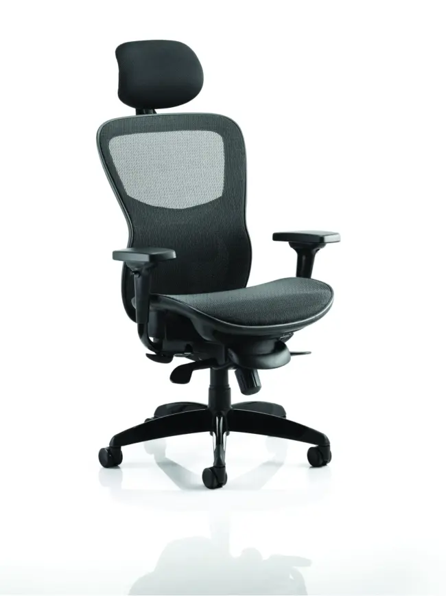 Stealth Shadow High Mesh Back Ergonomic Posture Chair with Arms - Image 9