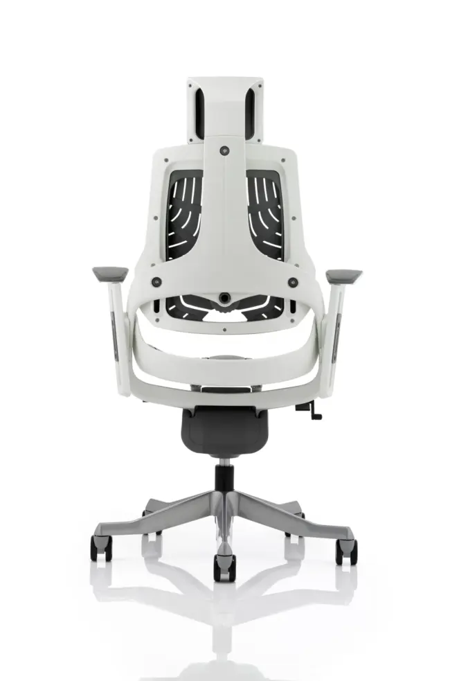 Zure High Back White Shell Executive Office Chair with Arms - Image 41