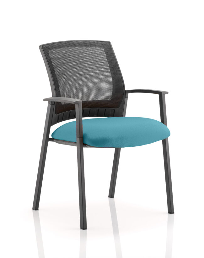 Metro Medium Mesh Back Stacking Visitor Chair with Arms - Image 11