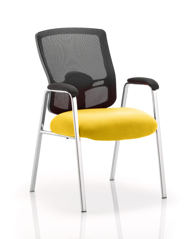 Portland Medium Mesh Back (Straight Leg) Visitor Chair with Arms - Image 13