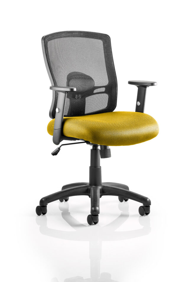 Portland Medium Mesh Back Task Operator Office Chair with Arms - Image 13