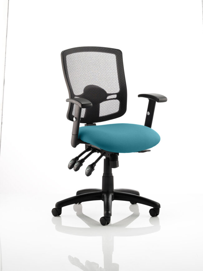 Portland III High Mesh Back Task Operator Office Chair with Arms - Image 15