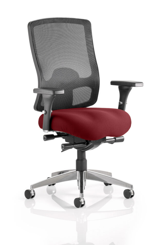 Regent High Mesh Back Ergonomic Task Operator Office Chair with Arms - Image 14