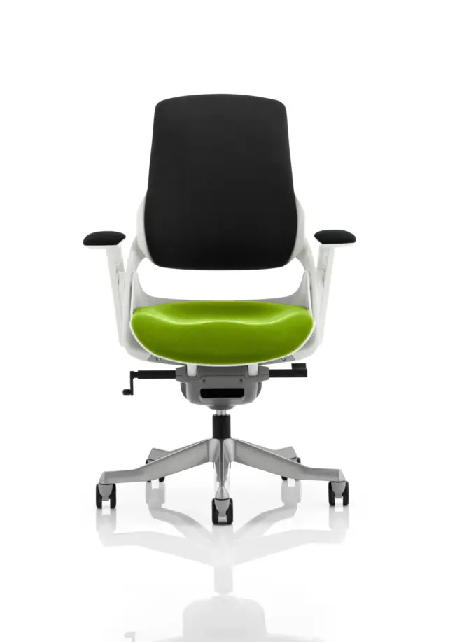 Zure High Back White Shell Executive Office Chair with Arms - Image 59