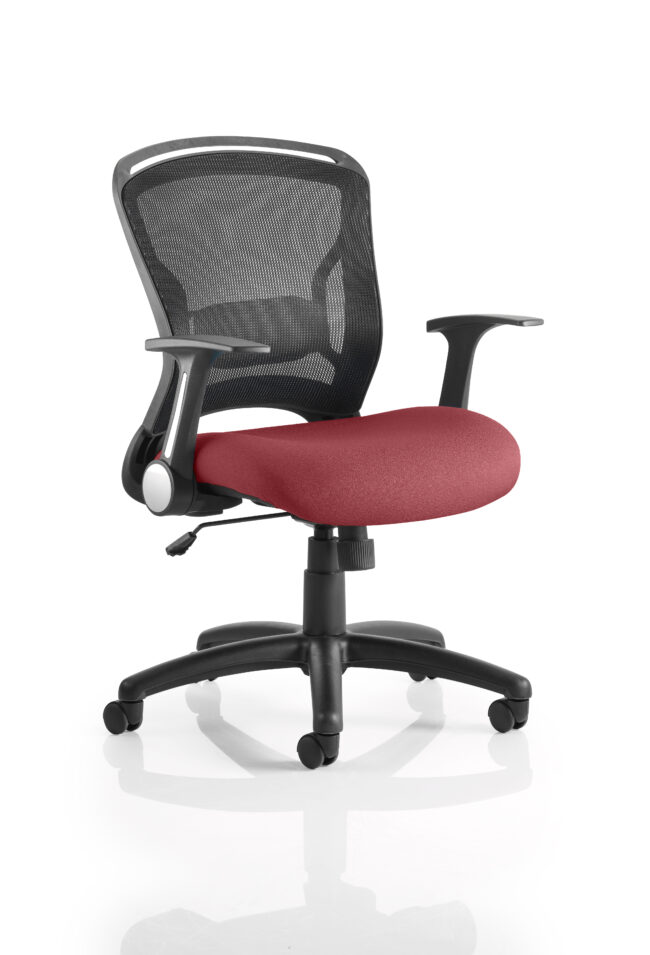 Zeus Medium Mesh Back Task Operator Office Chair with Arms - Image 9