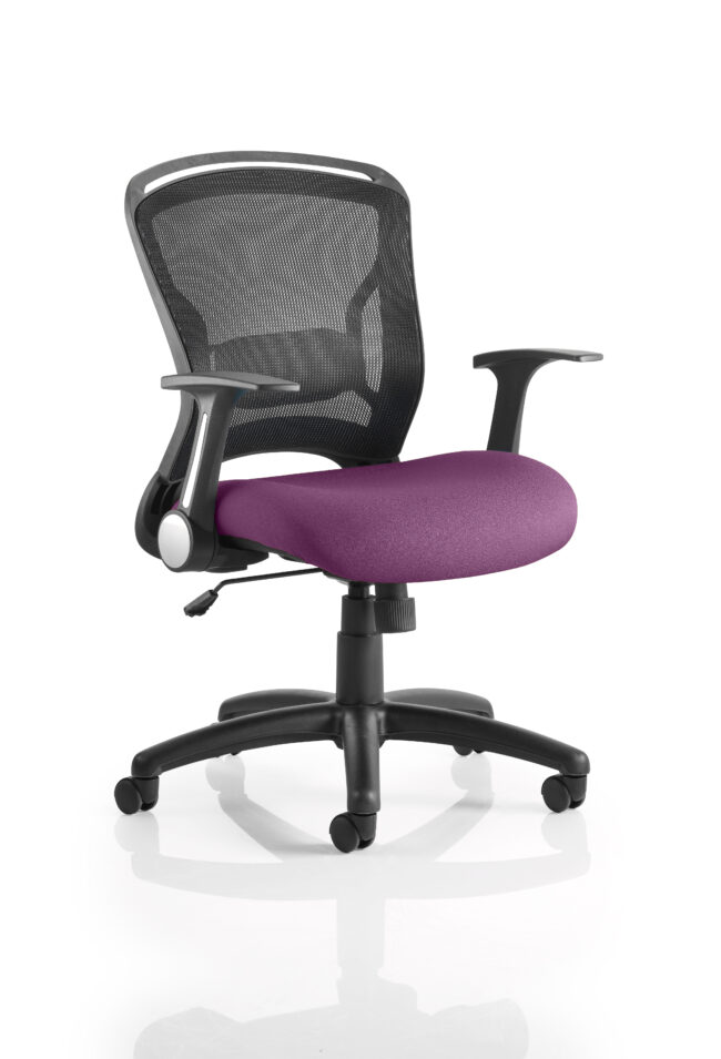 Zeus Medium Mesh Back Task Operator Office Chair with Arms - Image 11