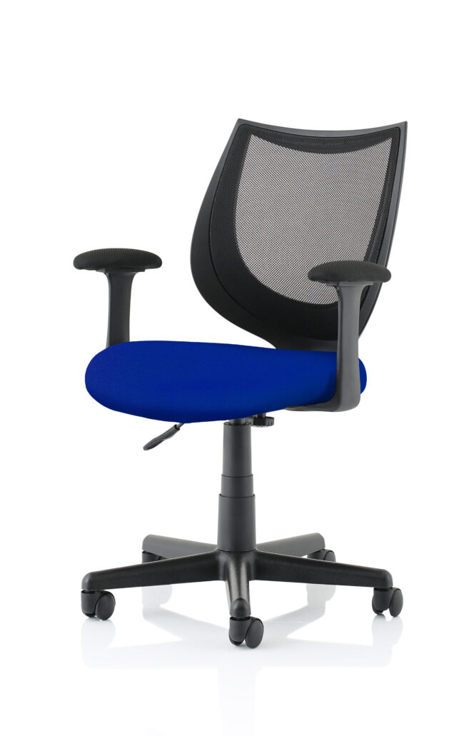 Camden Medium Back Black Mesh Task Operator Office Chair With Arms - Image 11