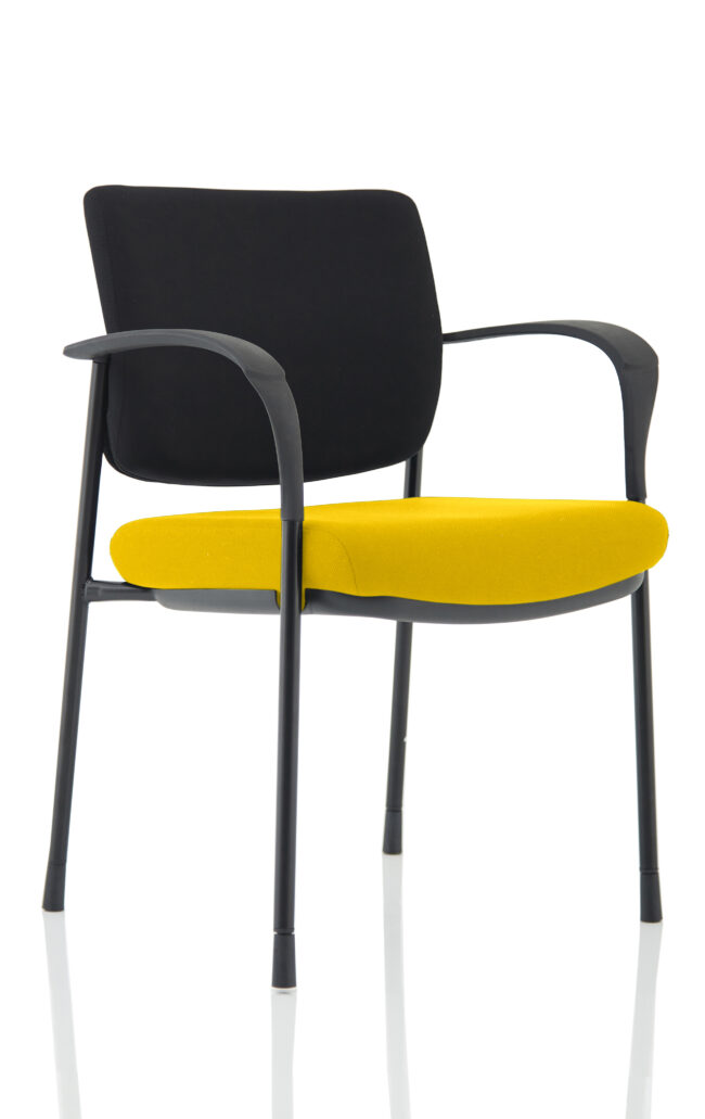 Brunswick Deluxe Medium Back Stacking Visitor Office Chair with Arms - Image 5