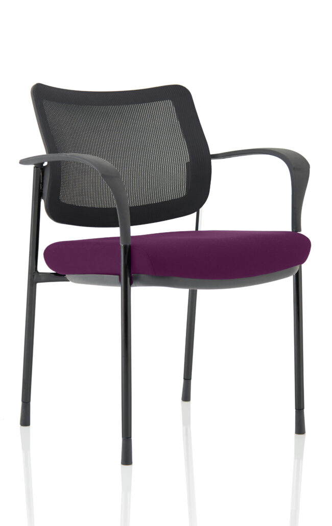 Brunswick Deluxe Medium Back Stacking Visitor Office Chair with Arms - Image 47