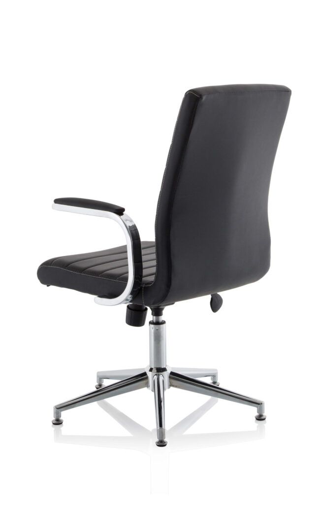 Ezra Medium Back Leather Executive Office Chair with Arms - Image 12