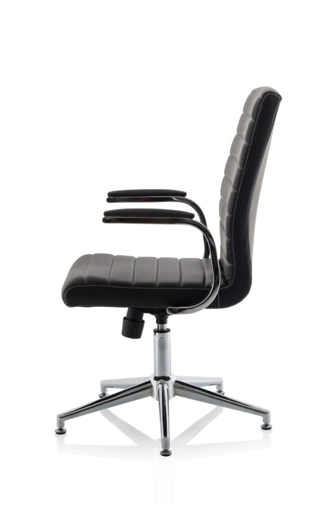 Ezra Medium Back Leather Executive Office Chair with Arms - Image 37