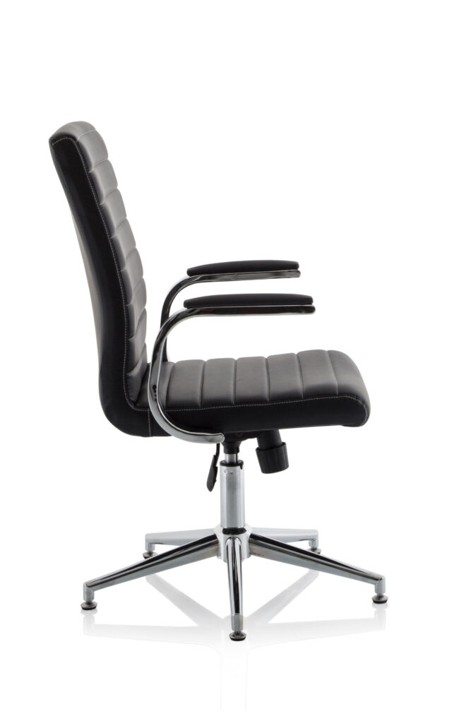 Ezra Medium Back Leather Executive Office Chair with Arms - Image 41