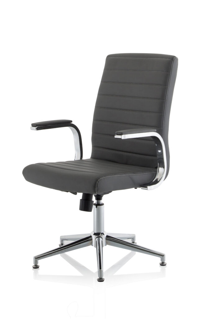 Ezra Medium Back Leather Executive Office Chair with Arms - Image 46