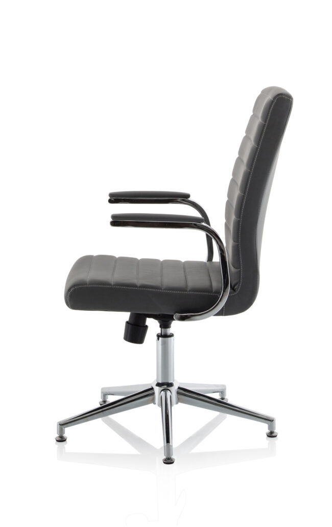 Ezra Medium Back Leather Executive Office Chair with Arms - Image 47