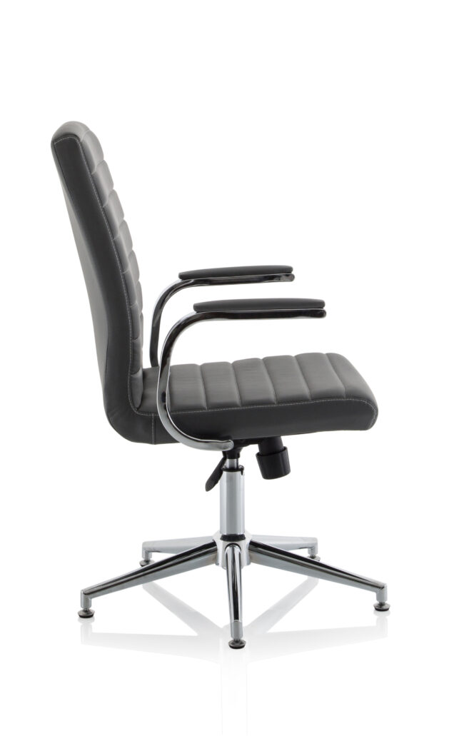 Ezra Medium Back Leather Executive Office Chair with Arms - Image 51