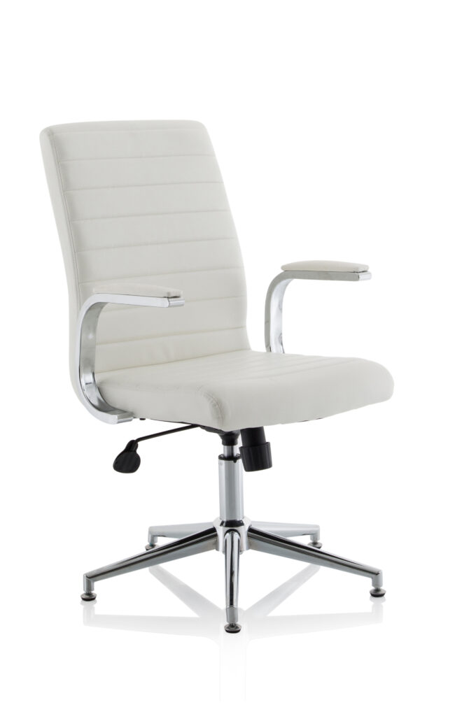 Ezra Medium Back Leather Executive Office Chair with Arms - Image 20