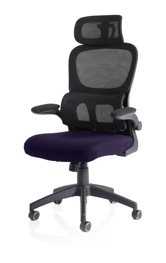 Iris Task Operator Mesh Back Fabric Seat With Headrest - Image 67