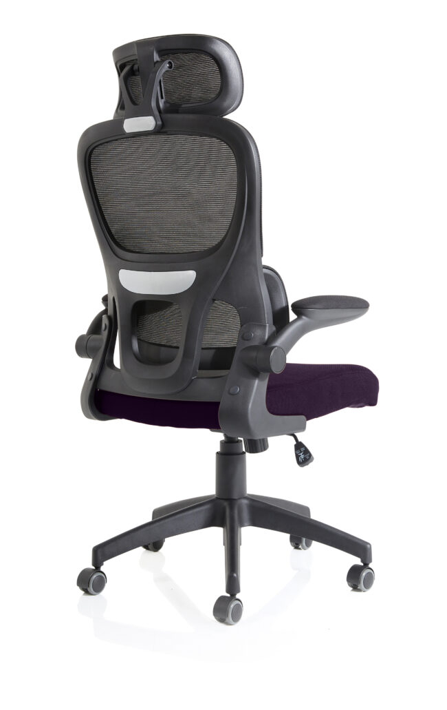Iris Task Operator Mesh Back Fabric Seat With Headrest - Image 71