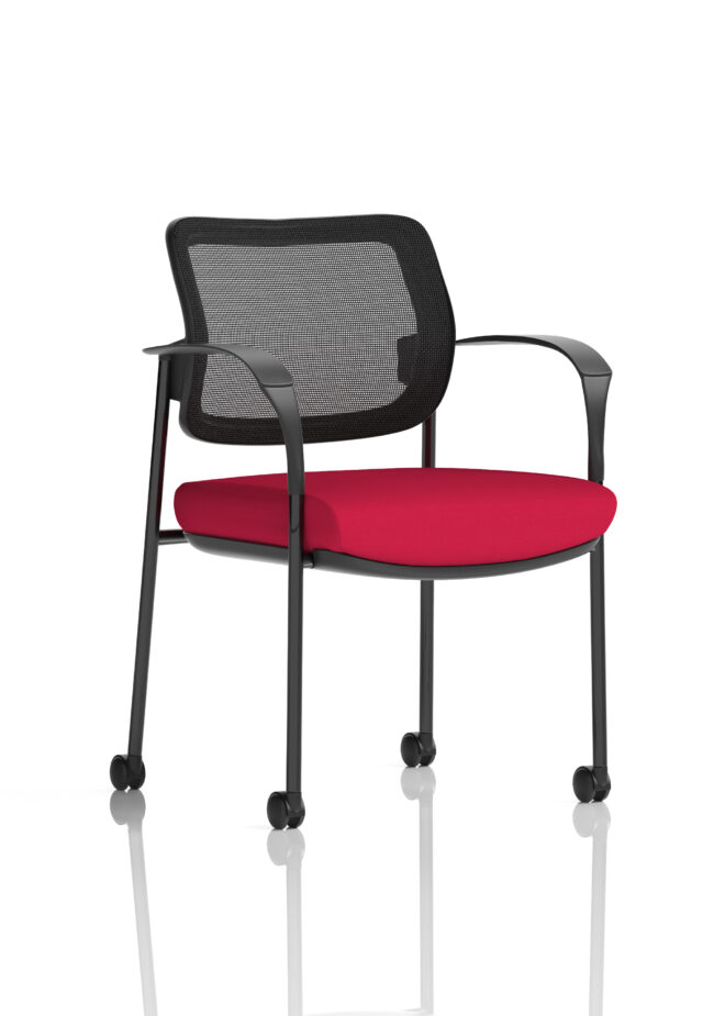 Brunswick Deluxe Medium Back Visitor Office Chair with Arms with Castors - Image 33