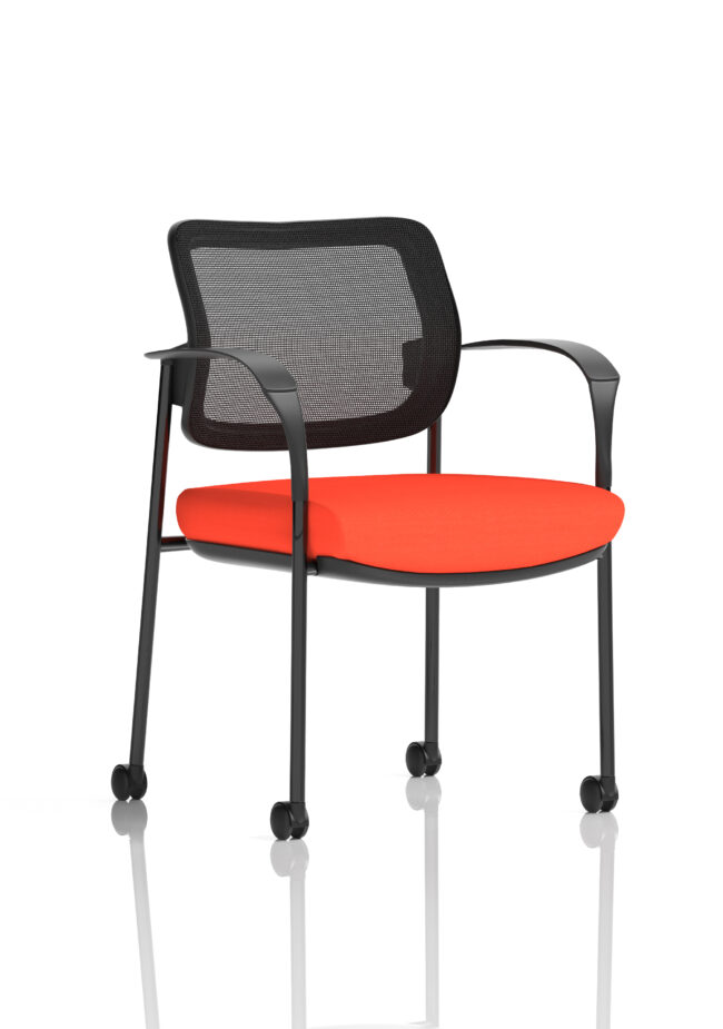 Brunswick Deluxe Medium Back Visitor Office Chair with Arms with Castors - Image 39