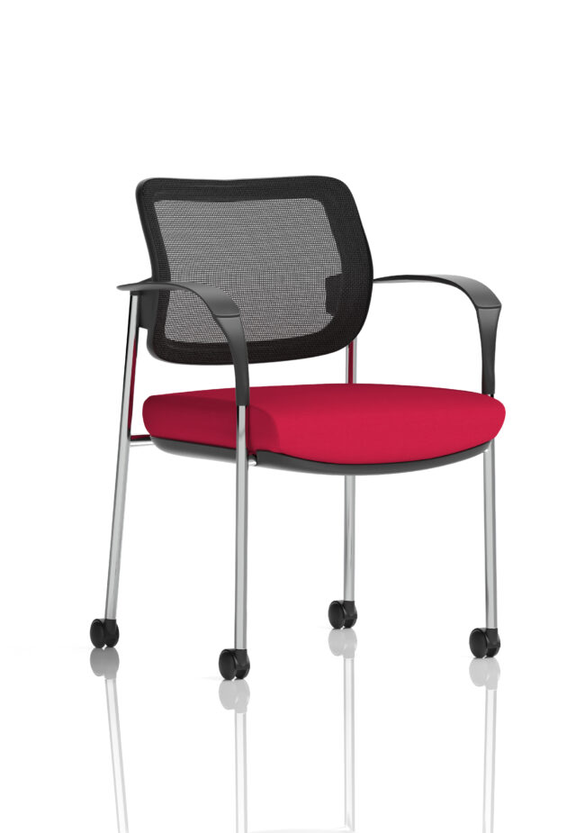 Brunswick Deluxe Medium Back Visitor Office Chair with Arms with Castors - Image 41