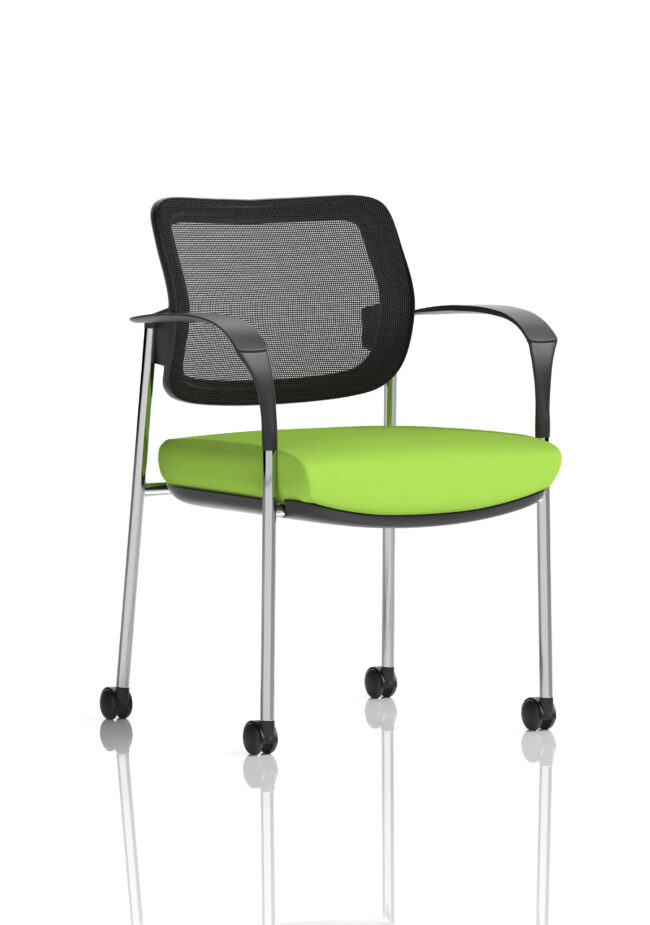 Brunswick Deluxe Medium Back Visitor Office Chair with Arms with Castors - Image 44