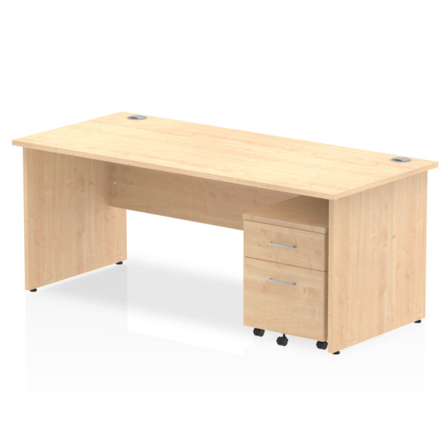 Impulse Panel End Straight Desk With Mobile Pedestal - Image 41
