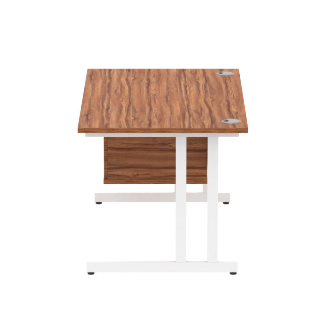 Impulse 1400mm Cantilever Straight Desk With Single Fixed Pedestal - Image 47