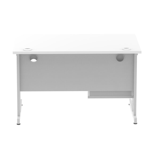 Impulse 1200mm Cantilever Straight Desk With Single Fixed Pedestal - Image 114