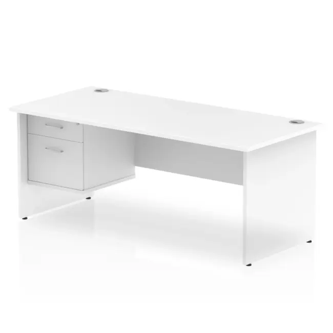 Impulse 1800mm Panel End Straigh Desk With Single Fixed Pedestal - Image 27