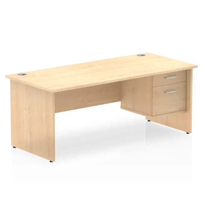 Impulse 1800mm Panel End Straigh Desk With Single Fixed Pedestal - Image 12